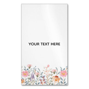 Skapa din egen blomster magnetiska visitkort