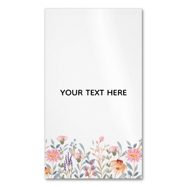 Skapa din egen blomster magnetiska visitkort (Framsida vertikal)