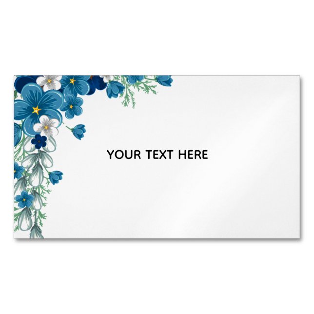 Skapa Din Egen Blomster Magnetiska Visitkort (Framsida)