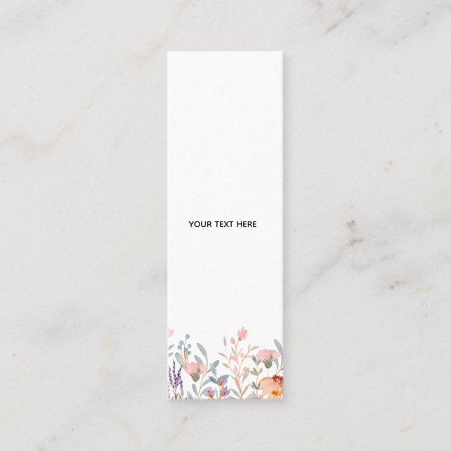 Skapa din egen blomster mini visitkort (Framsida)