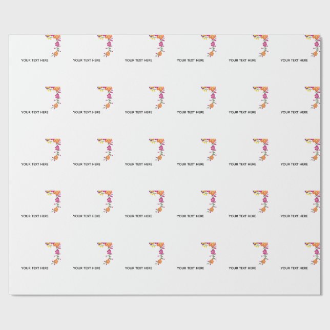 Skapa din egen blomster presentpapper (Platt)