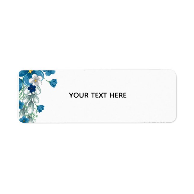 Skapa Din Egen Blomster Returadress Etikett (Framsidan)