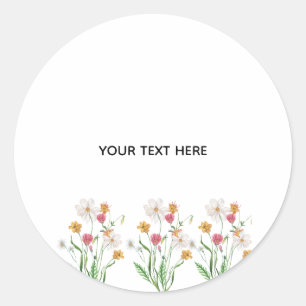 Skapa din egen blomster  runt klistermärke