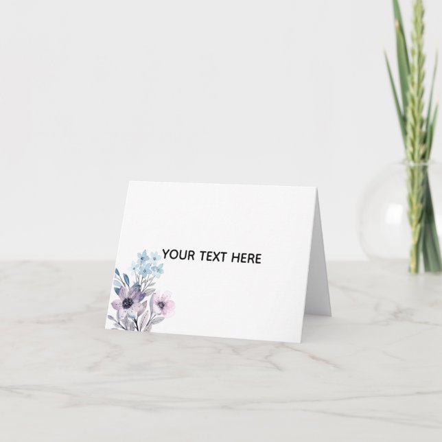 Skapa din egen blomster  tack kort (Framsida)
