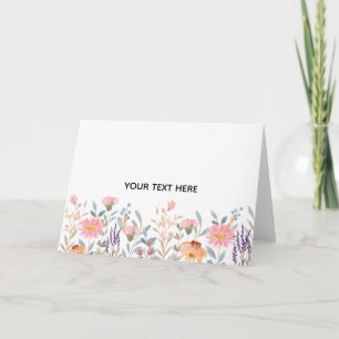 Skapa din egen blomster tack kort