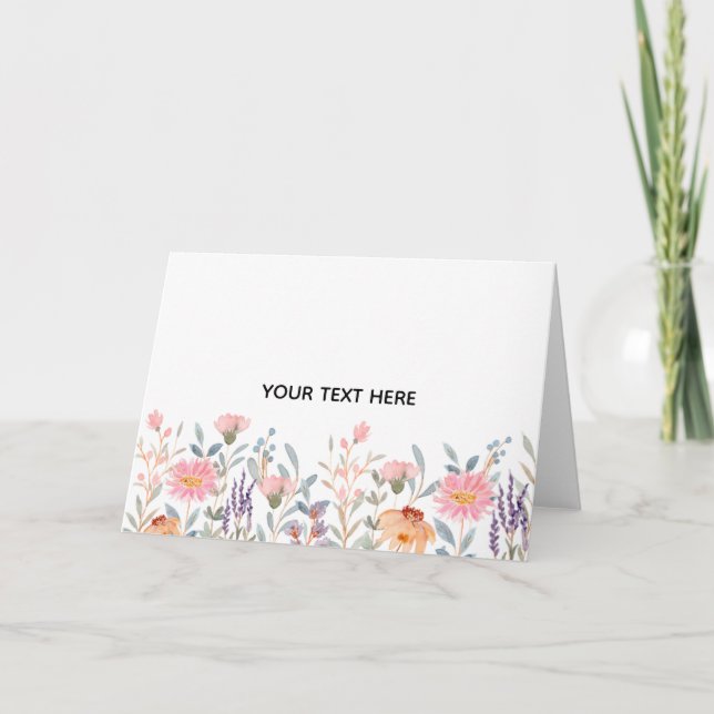 Skapa din egen blomster tack kort (Framsida)