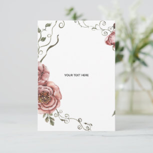 Skapa din egen blomster  tack kort
