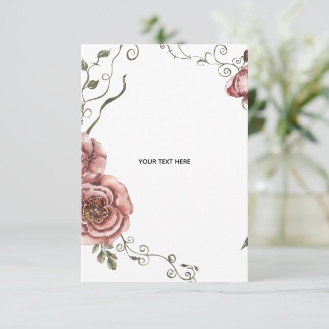 Skapa din egen blomster  tack kort (Stående Fram)