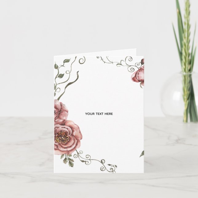 Skapa din egen blomster  tack kort (Framsida)