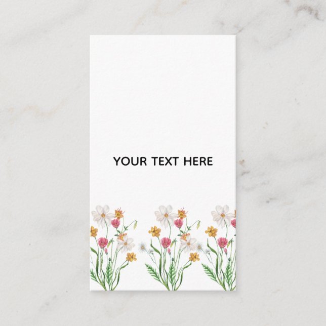 Skapa din egen blomster tilläggskort (Framsida)