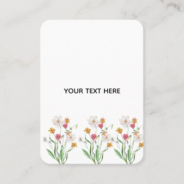Skapa din egen blomster  visitkort (Framsida)