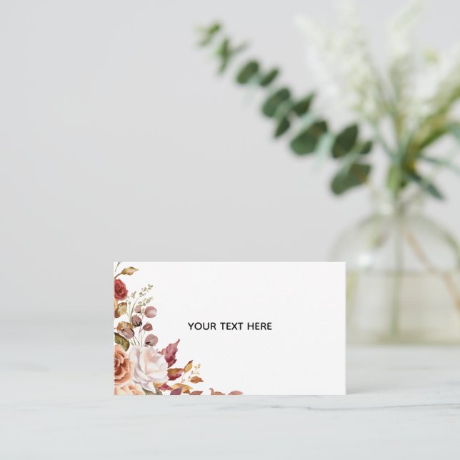 Skapa Din Egen Blomster Visitkort (Stående Fram)