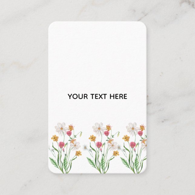 Skapa din egen blomster  visitkort (Framsida)