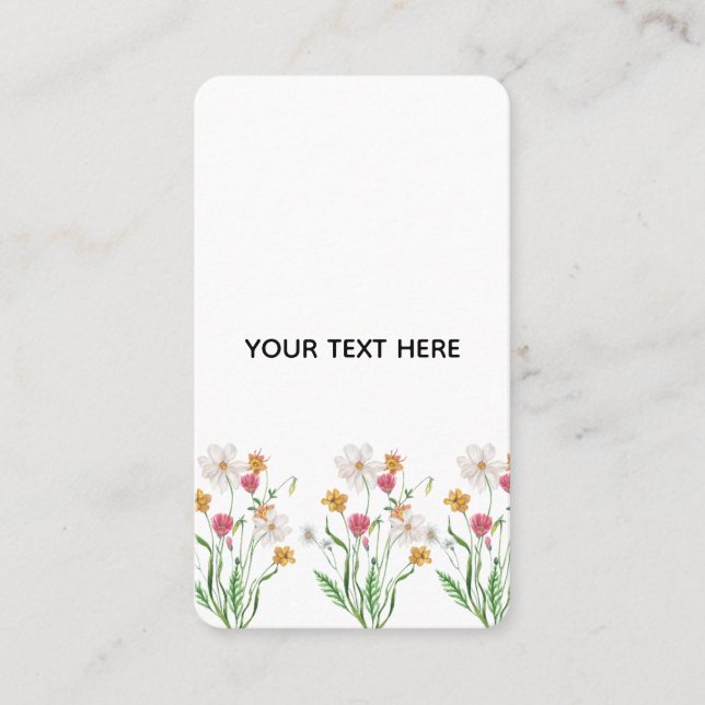 Skapa din egen blomster visitkort (Framsida)