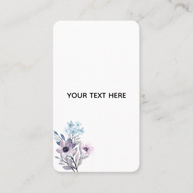 Skapa din egen blomster  visitkort (Framsida)