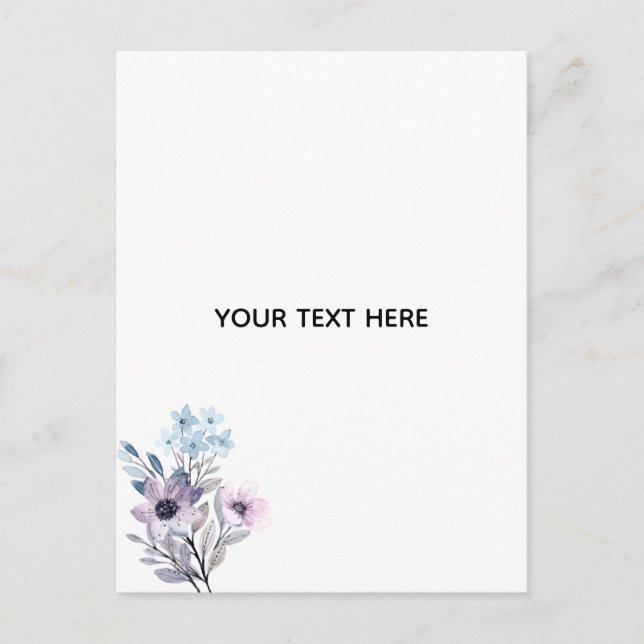 Skapa din egen blomster  vykort (Framsida)