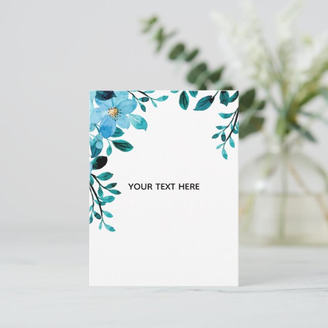 Skapa Din Egen Blomsterbukett Meddelande Vykort (Stående Fram)