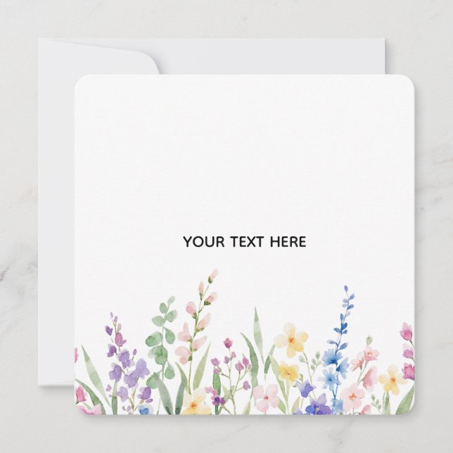 Skapa din egen blomsterinbjudan inbjudningar (Framsida)