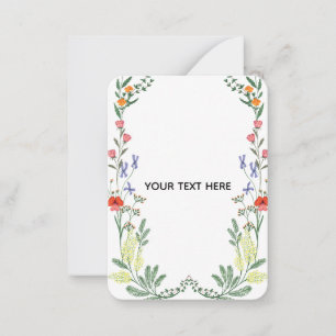 Skapa din egen blomsterkant anteckningskort