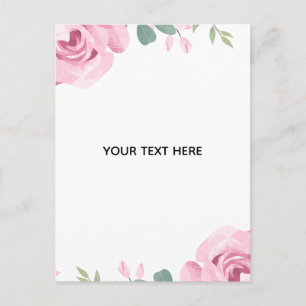 Skapa din egen blomsterkant helg vykort