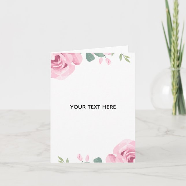 Skapa din egen blomsterkant kort (Framsida)