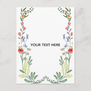 Skapa din egen blomsterkant meddelande vykort