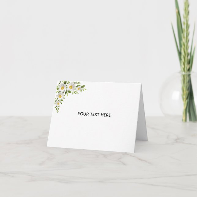 Skapa din egen blomsterkant tack kort (Framsida)