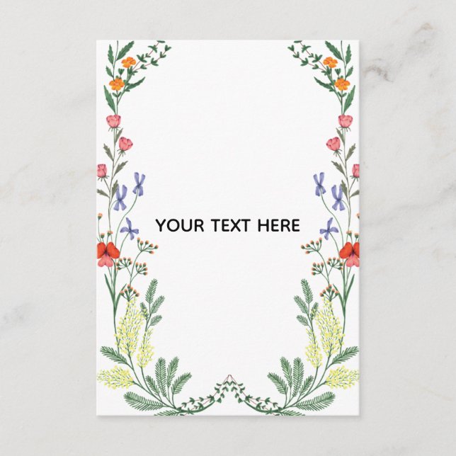 Skapa din egen blomsterkant tilläggskort (Framsida)
