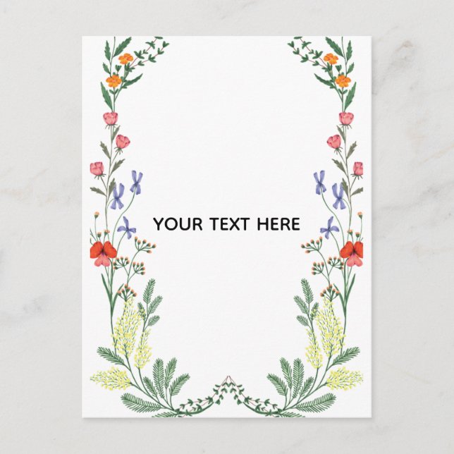 Skapa din egen blomsterkant vykort (Framsida)