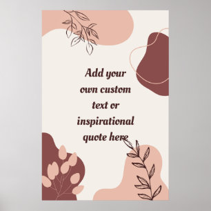Skapa din egen Boho-Abstrakt Motivational Quote Poster