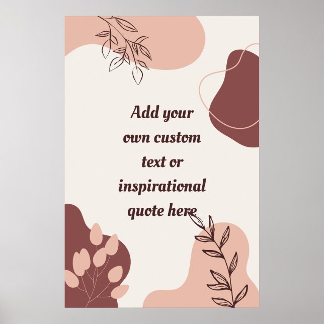 Skapa din egen Boho-Abstrakt Motivational Quote Poster (Framsidan)