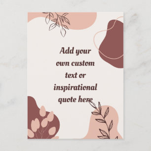 Skapa din egen Boho-Abstrakt Motivational Quote Vykort
