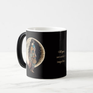 Skapa Din Egen Boho Blommiga Månvandring Magisk Mugg