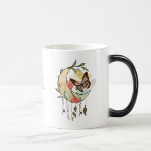 Skapa din egen Boho Butterfly Måne Dreamcatcher Magisk Mugg