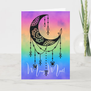Skapa Din Egen Boho Magiska Mån Silhuett Kort