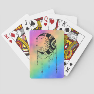 Skapa din egen Boho Måne Silhouette Casinokort