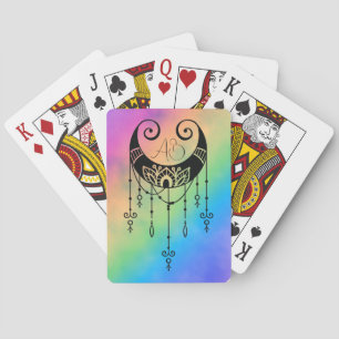 Skapa din egen Boho Mystical Måne Silhouette Casinokort
