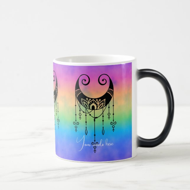 Skapa din egen Boho Mystical Måne Silhouette Magisk Mugg (Höger)