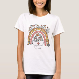 Skapa din egen Boho Nurse Rainbow T Shirt