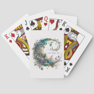 Skapa din egen Boho Wildblomma Ivy Måne Casinokort