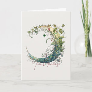 Skapa din egen Boho Wildblomma Ivy Måne Helgkort