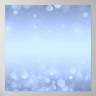 Skapa din egen! Bokeh Ljus Background - Blue Poster