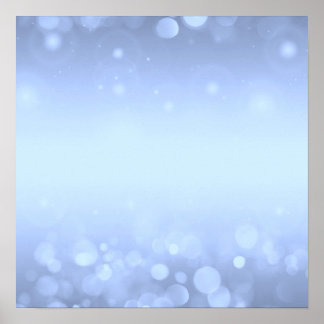 Skapa din egen! Bokeh Ljus Background - Blue Poster
