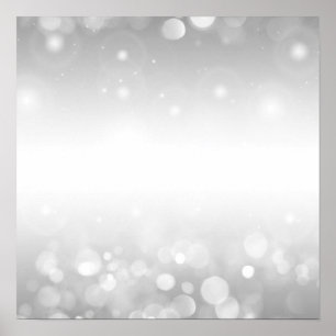 Skapa din egen! Bokeh Ljus Background - Silver Poster