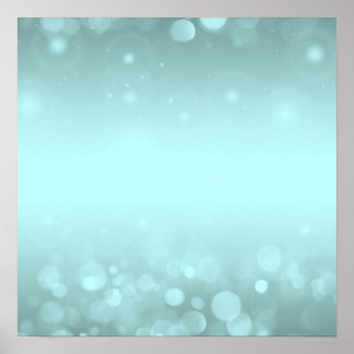 Skapa din egen! Bokeh Ljus Background - Teal Poster