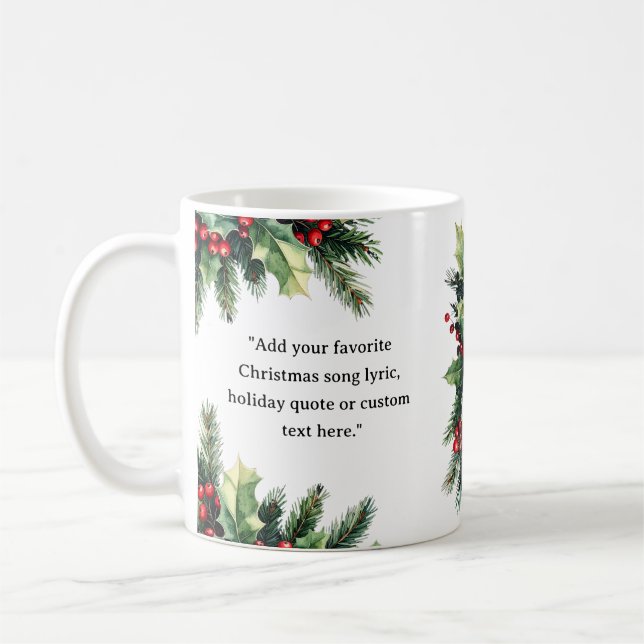 Skapa din egen botaniska Blommigt för offertjul Kaffemugg (Vänster)