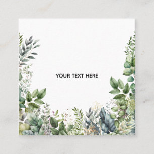 Skapa din egen botaniska design fyrkantigt visitkort
