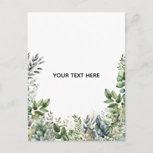 Skapa din egen botaniska design helg vykort