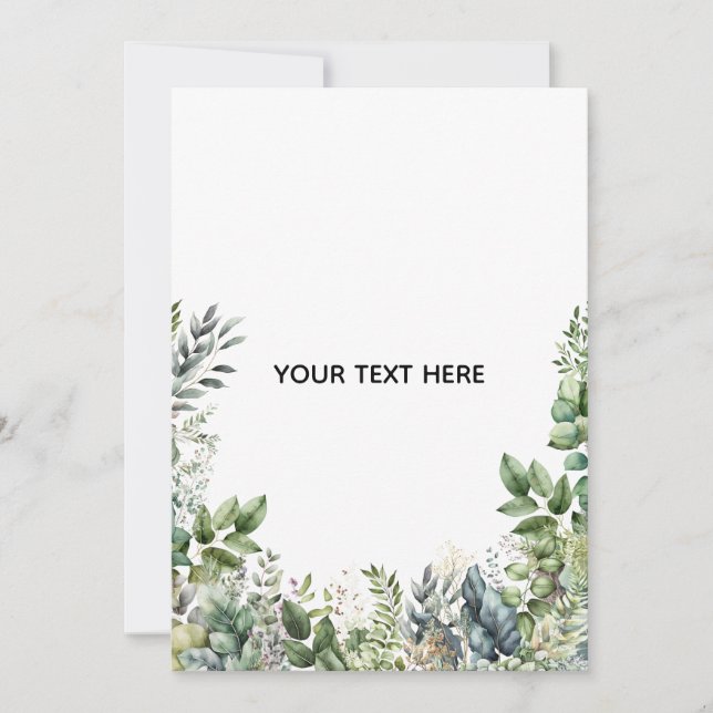Skapa Din Egen Botaniska Design Inbjudningar (Framsida)