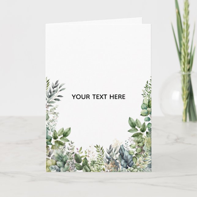 Skapa Din Egen Botaniska Design Kort (Framsida)